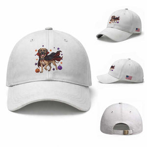 Cute Halloween Great Dane Dog Pumpkin Ghost and Witch T-Shirt Baseball Cap