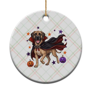 Cute Halloween Great Dane Dog Pumpkin Ghost and Witch T-Shirt Ceramic Ornament