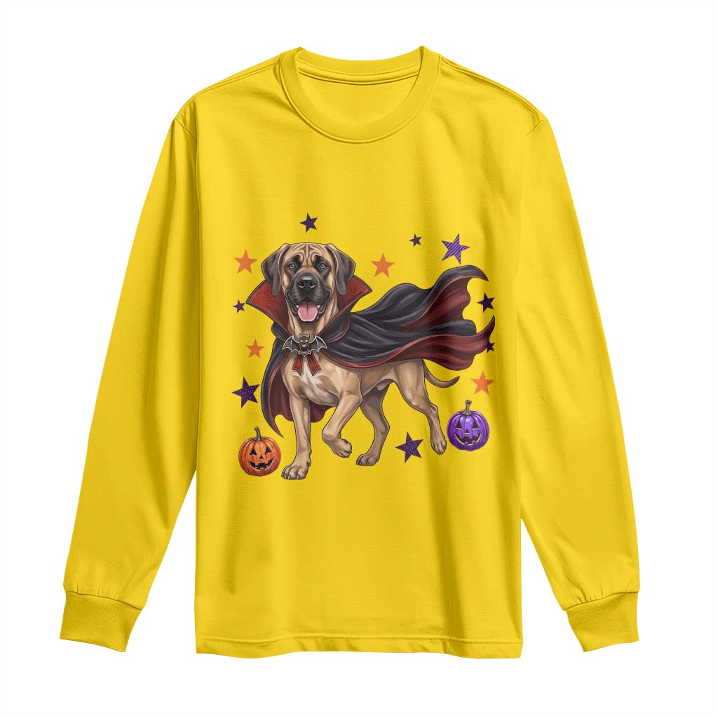 Cute Halloween Great Dane Dog Pumpkin Ghost and Witch T-Shirt Long Sleeve Shirt