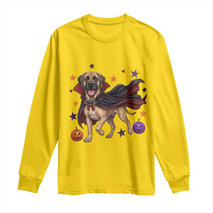 Cute Halloween Great Dane Dog Pumpkin Ghost and Witch T-Shirt Long Sleeve Shirt