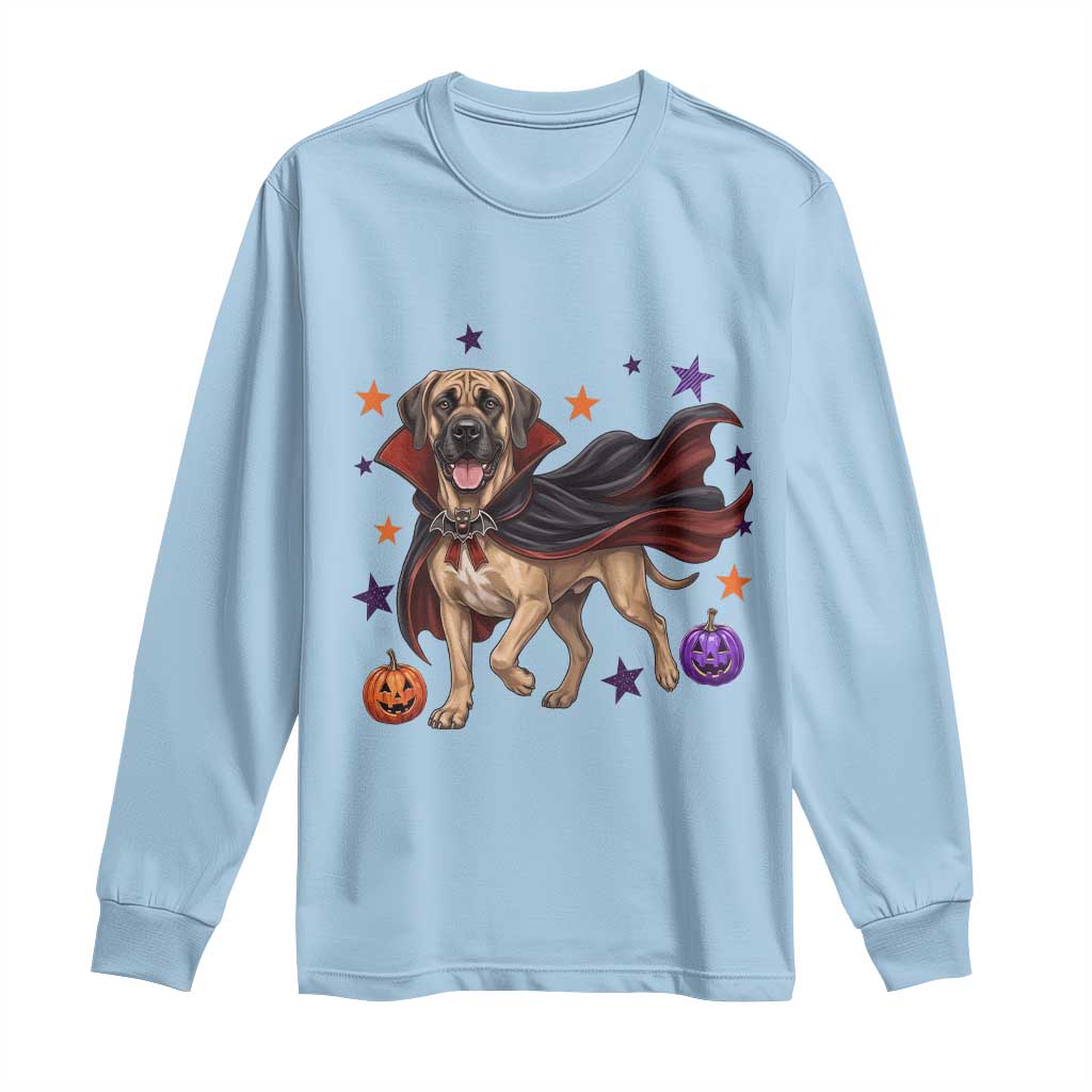 Cute Halloween Great Dane Dog Pumpkin Ghost and Witch T-Shirt Long Sleeve Shirt
