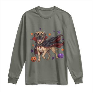 Cute Halloween Great Dane Dog Pumpkin Ghost and Witch T-Shirt Long Sleeve Shirt
