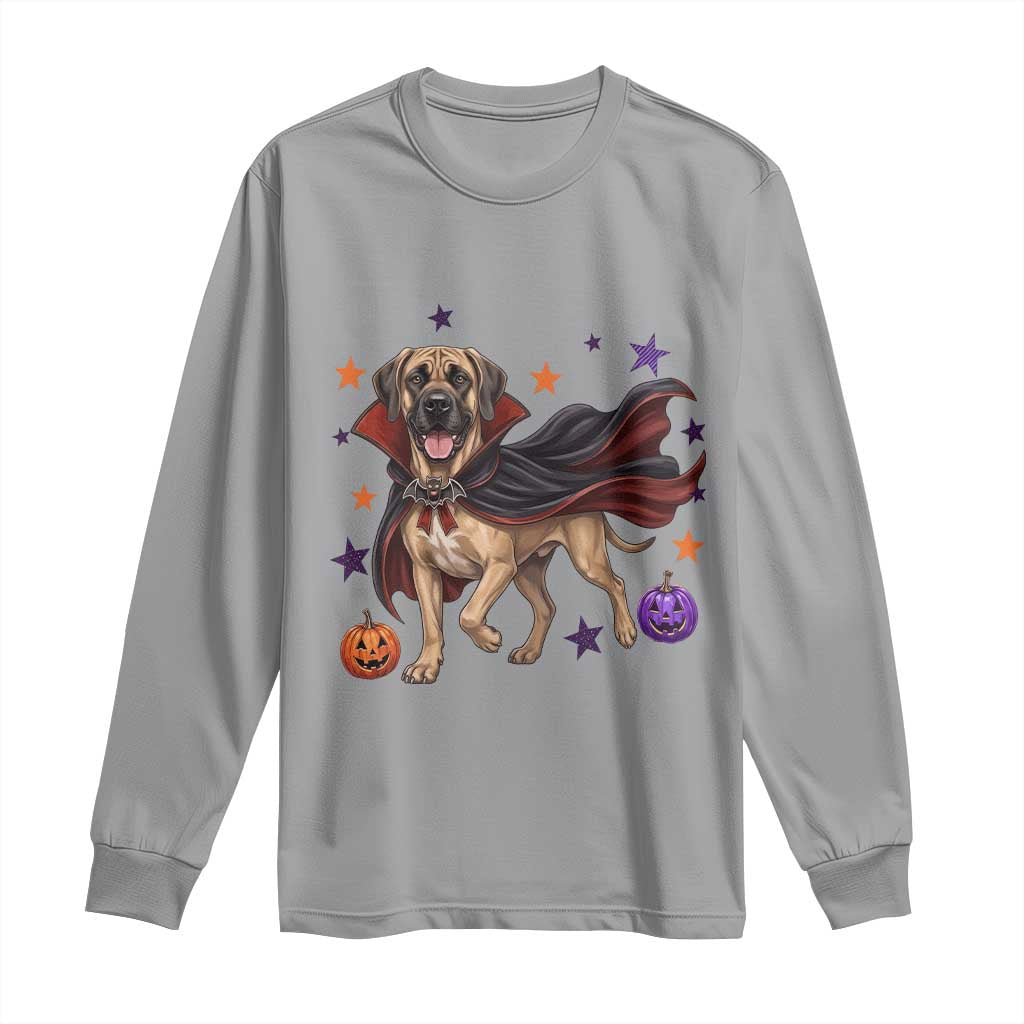 Cute Halloween Great Dane Dog Pumpkin Ghost and Witch T-Shirt Long Sleeve Shirt