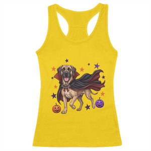 Cute Halloween Great Dane Dog Pumpkin Ghost and Witch T-Shirt Racerback Tank Top
