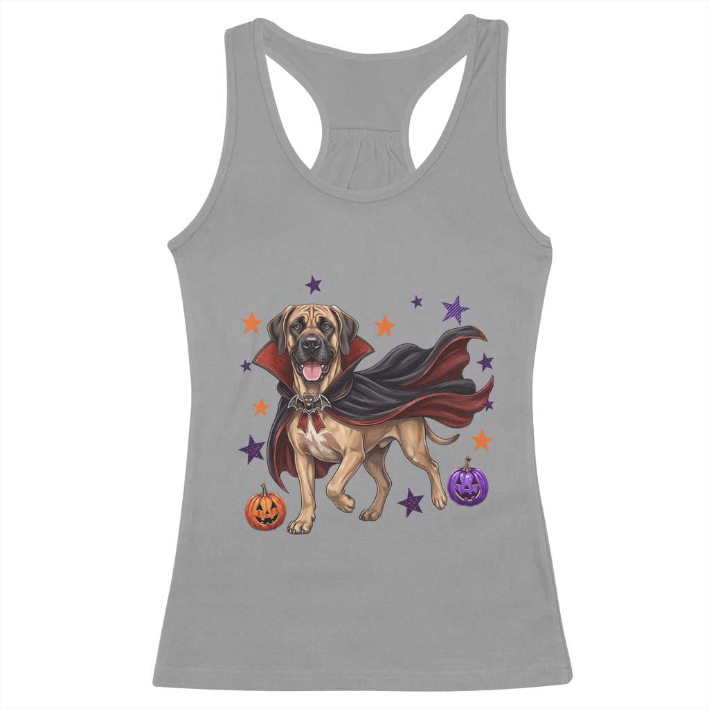 Cute Halloween Great Dane Dog Pumpkin Ghost and Witch T-Shirt Racerback Tank Top
