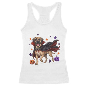 Cute Halloween Great Dane Dog Pumpkin Ghost and Witch T-Shirt Racerback Tank Top