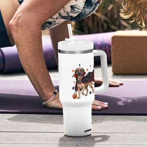 Cute Halloween Great Dane Dog Pumpkin Ghost and Witch T-Shirt Tumbler With Handle