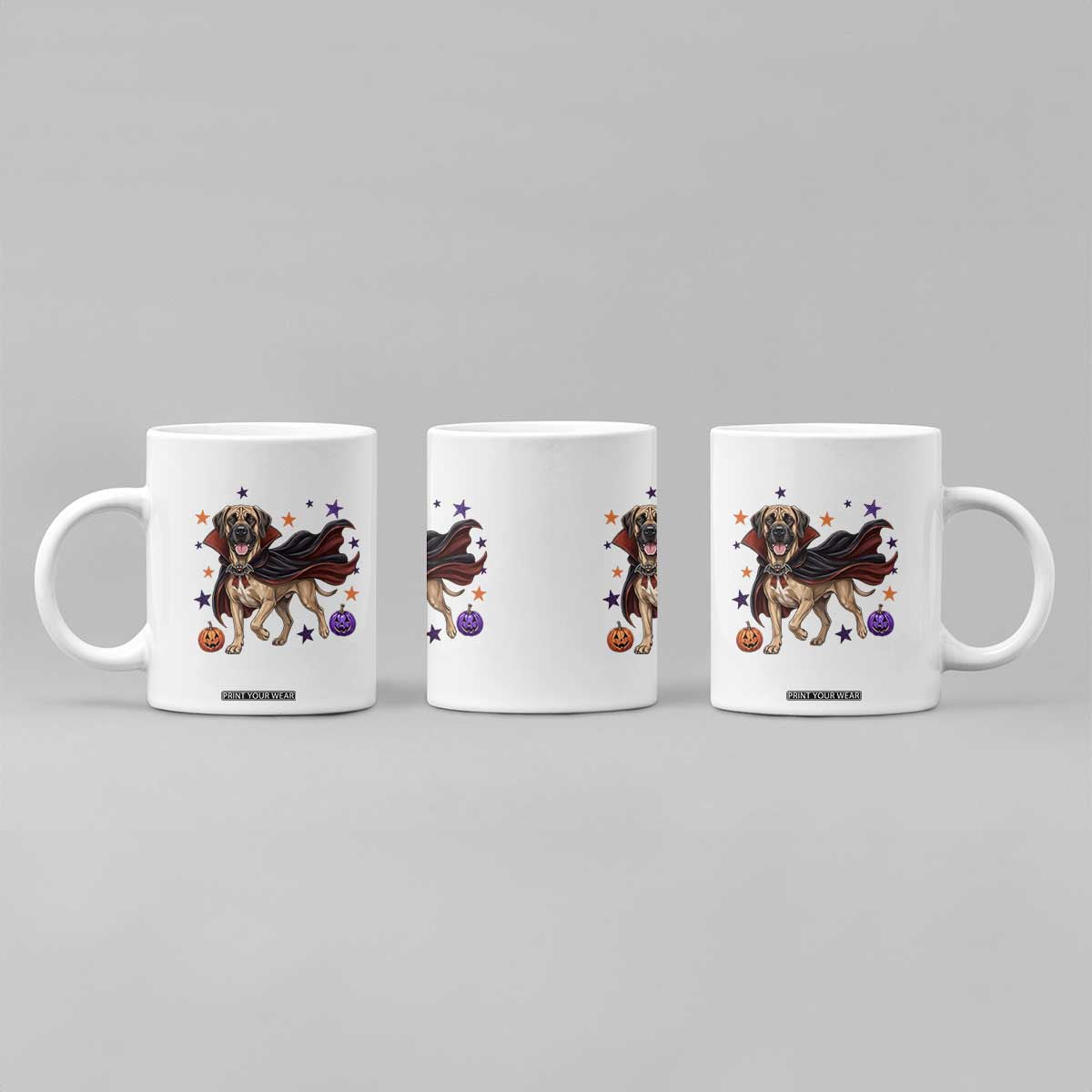 Cute Halloween Great Dane Dog Pumpkin Ghost and Witch T-Shirt Coffee Mug