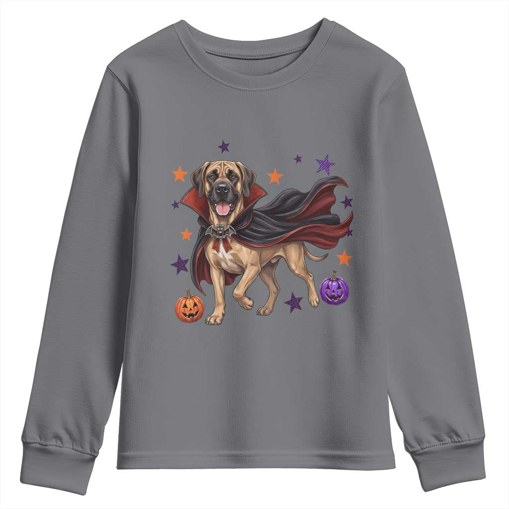Cute Halloween Great Dane Dog Pumpkin Ghost and Witch T-Shirt Youth Sweatshirt