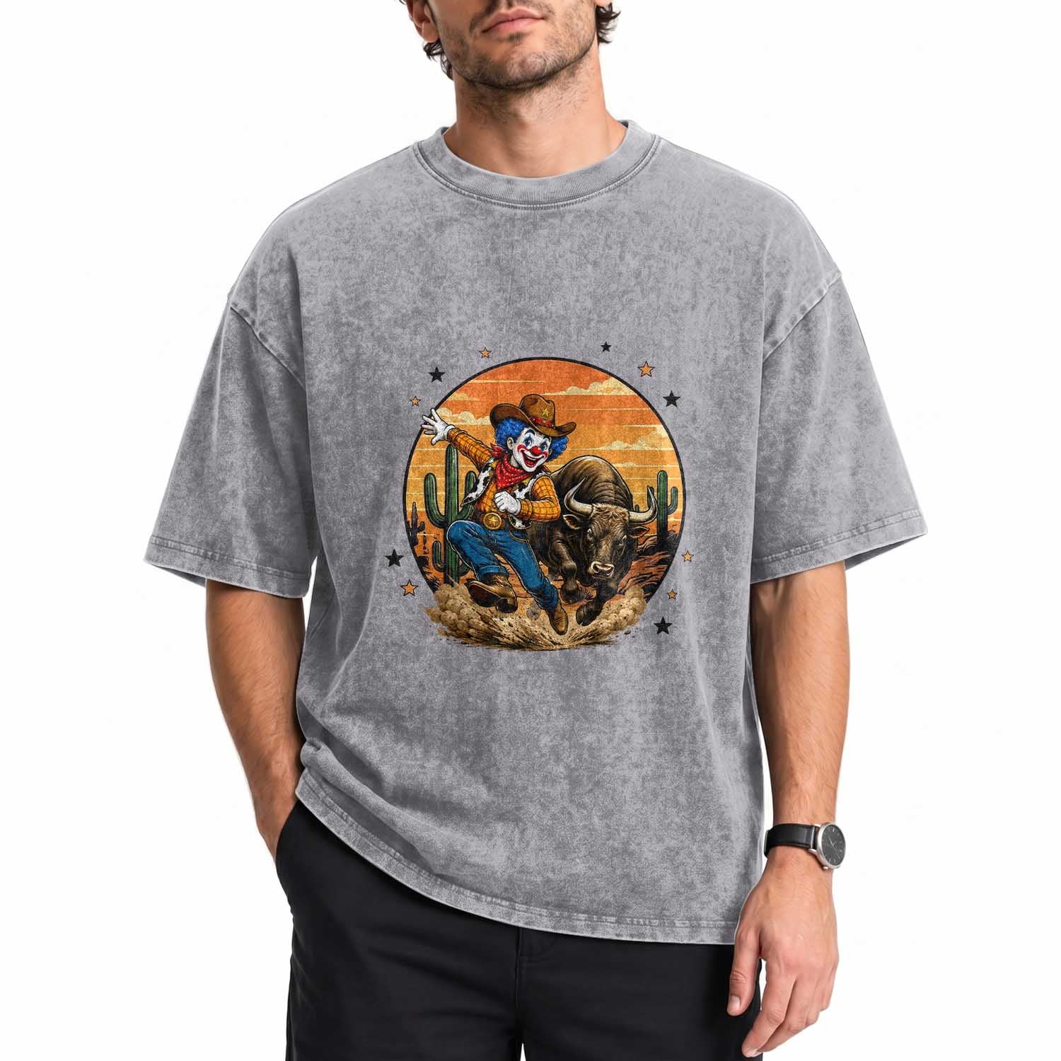 Cute Halloween Vampire Great Dane Dog Washed Cotton T-Shirt Spooky Pet Lover Gift
