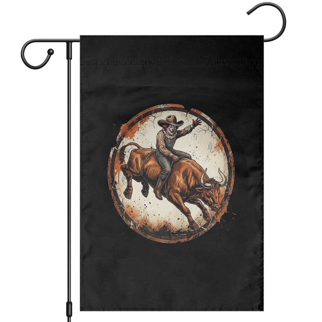 Funny Rodeo Clown Bull Riding Garden Flag Western Rodeo Fighter Gift