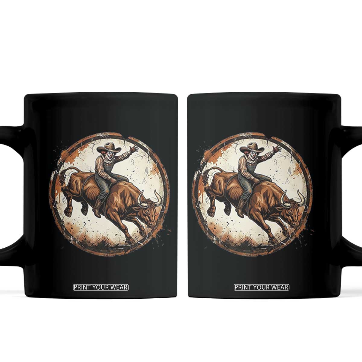 Funny Rodeo Clown Bull Riding Coffee Mug Western Rodeo Fighter Gift