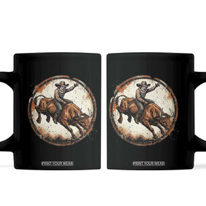 Funny Rodeo Clown Bull Riding Coffee Mug Western Rodeo Fighter Gift