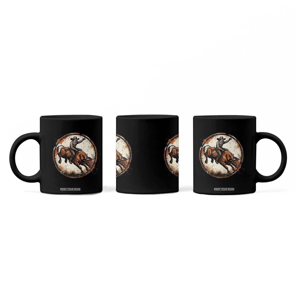 Funny Rodeo Clown Bull Riding Coffee Mug Western Rodeo Fighter Gift