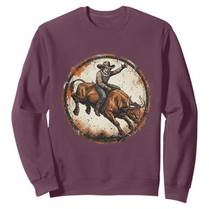 Funny Rodeo Clown Bull Riding Sweatshirt Western Rodeo Fighter Gift