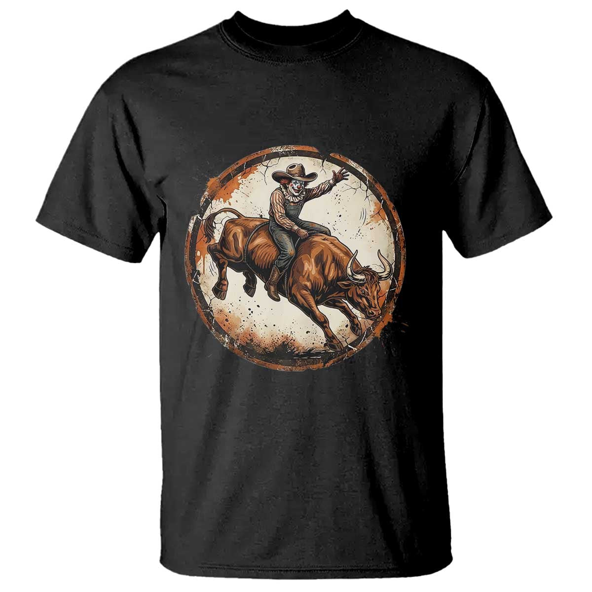Funny Rodeo Clown Bull Riding T Shirt Western Rodeo Fighter Gift