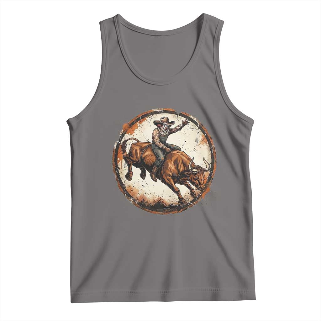 Funny Rodeo Clown Bull Riding Tank Top Western Rodeo Fighter Gift