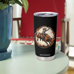 Funny Rodeo Clown Bull Riding Tumbler Cup Western Rodeo Fighter Gift