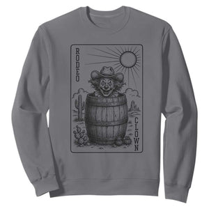 Funny Rodeo Clown In Barrel Sweatshirt Western Playing Card Rodeo Gift
