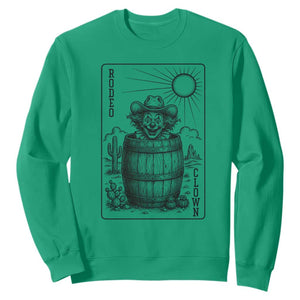 Funny Rodeo Clown In Barrel Sweatshirt Western Playing Card Rodeo Gift