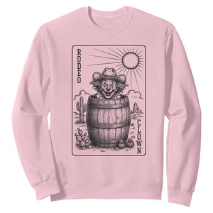 Funny Rodeo Clown In Barrel Sweatshirt Western Playing Card Rodeo Gift