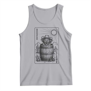 Funny Rodeo Clown In Barrel Tank Top Western Playing Card Rodeo Gift