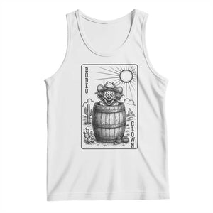 Funny Rodeo Clown In Barrel Tank Top Western Playing Card Rodeo Gift
