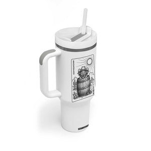 Funny Rodeo Clown In Barrel Tumbler With Handle Western Playing Card Rodeo Gift