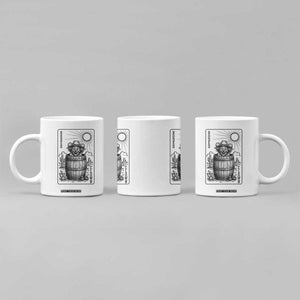 Funny Rodeo Clown In Barrel Coffee Mug Western Playing Card Rodeo Gift