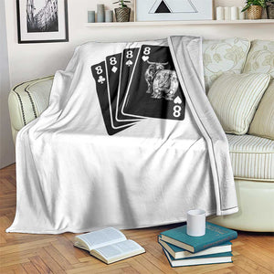 Funny Rodeo Clown Bull Western Playing Cards Poker Gift Throw Blanket