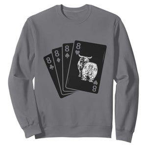 Funny Rodeo Clown Bull Western Playing Cards Poker Gift Sweatshirt