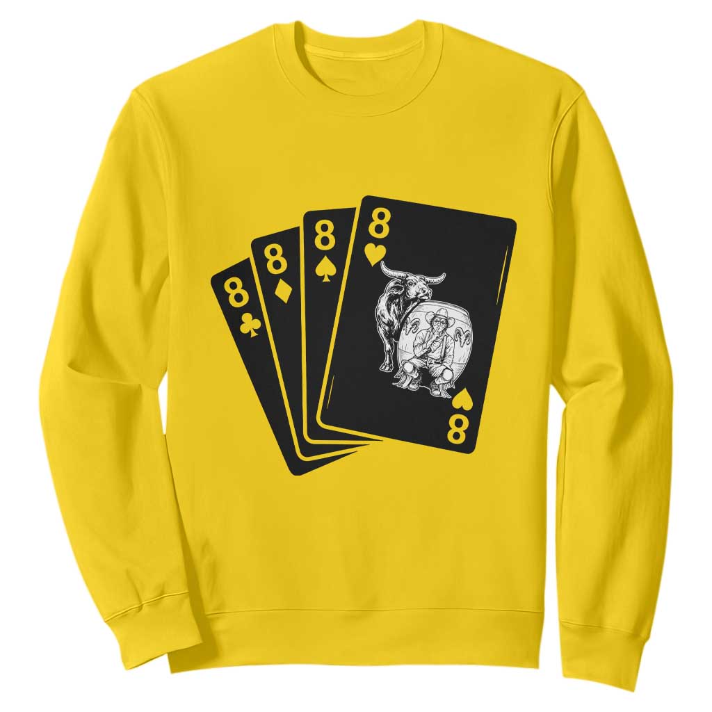 Funny Rodeo Clown Bull Western Playing Cards Poker Gift Sweatshirt