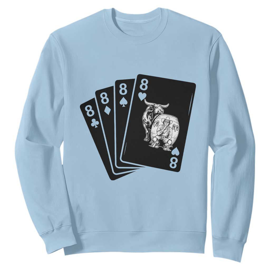 Funny Rodeo Clown Bull Western Playing Cards Poker Gift Sweatshirt