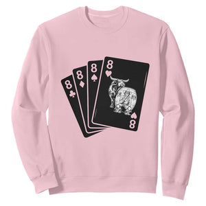 Funny Rodeo Clown Bull Western Playing Cards Poker Gift Sweatshirt