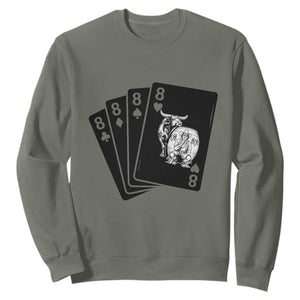 Funny Rodeo Clown Bull Western Playing Cards Poker Gift Sweatshirt