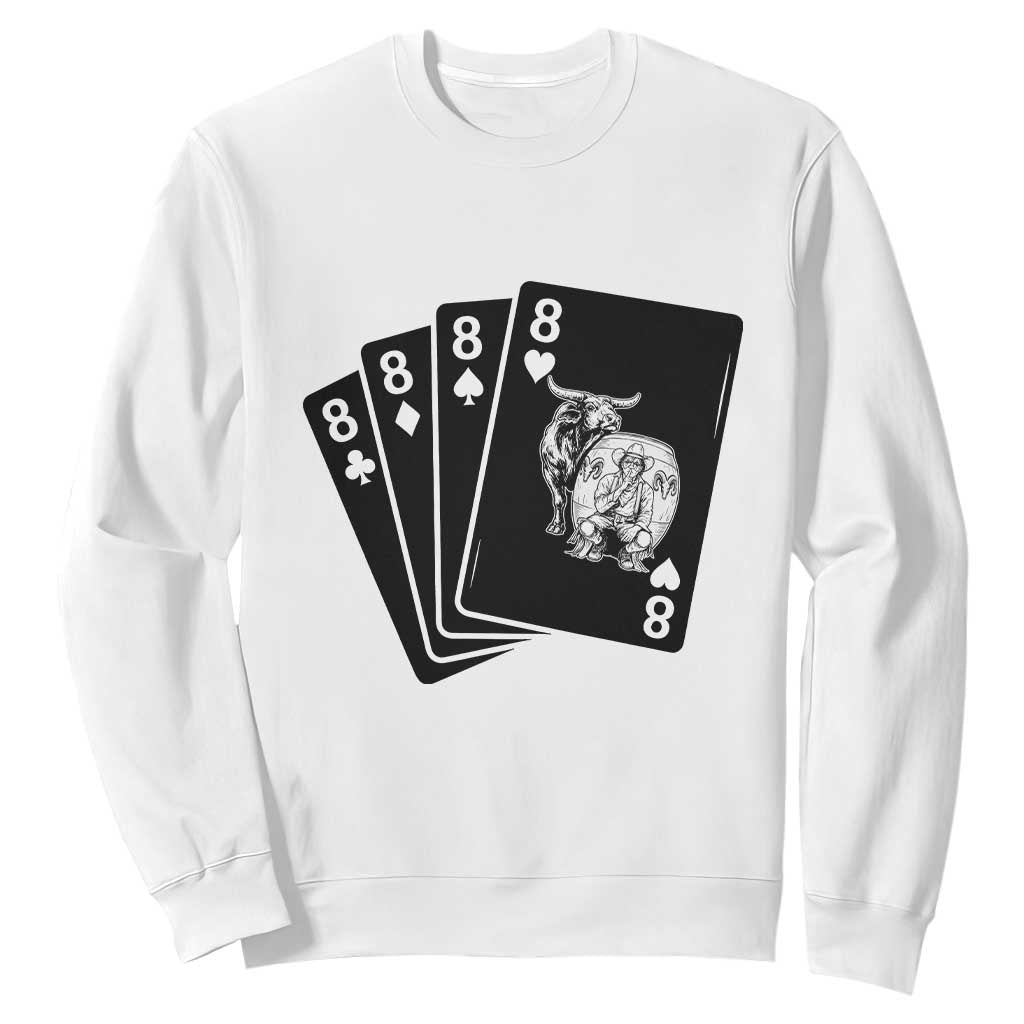 Funny Rodeo Clown Bull Western Playing Cards Poker Gift Sweatshirt