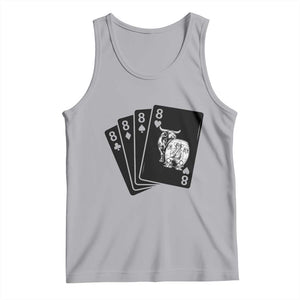 Funny Rodeo Clown Bull Western Playing Cards Poker Gift Tank Top