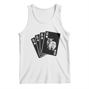 Funny Rodeo Clown Bull Western Playing Cards Poker Gift Tank Top