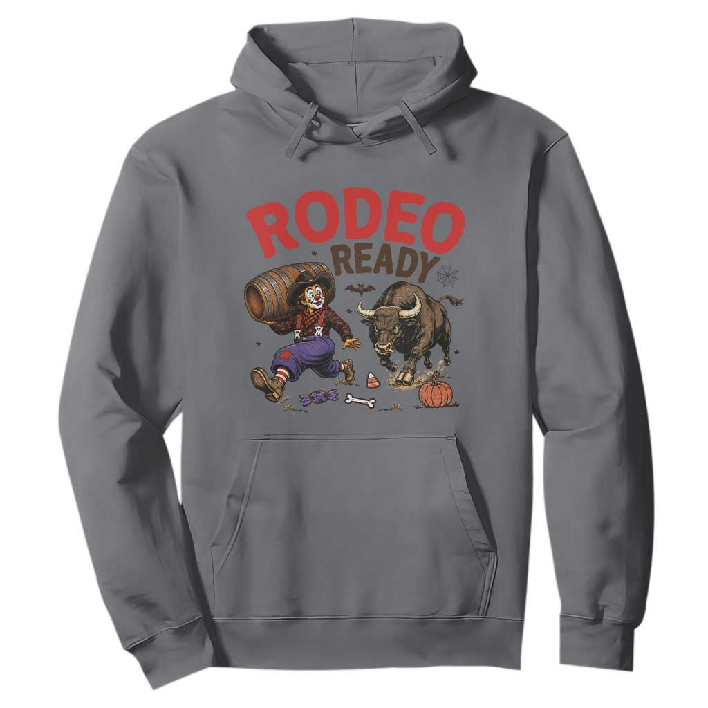 Rodeo Ready Clown Bull Chase Spooky Halloween Gift Hoodie