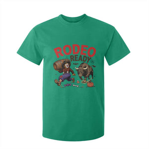 Rodeo Ready Clown Bull Chase Spooky Halloween Gift T Shirt For Kid
