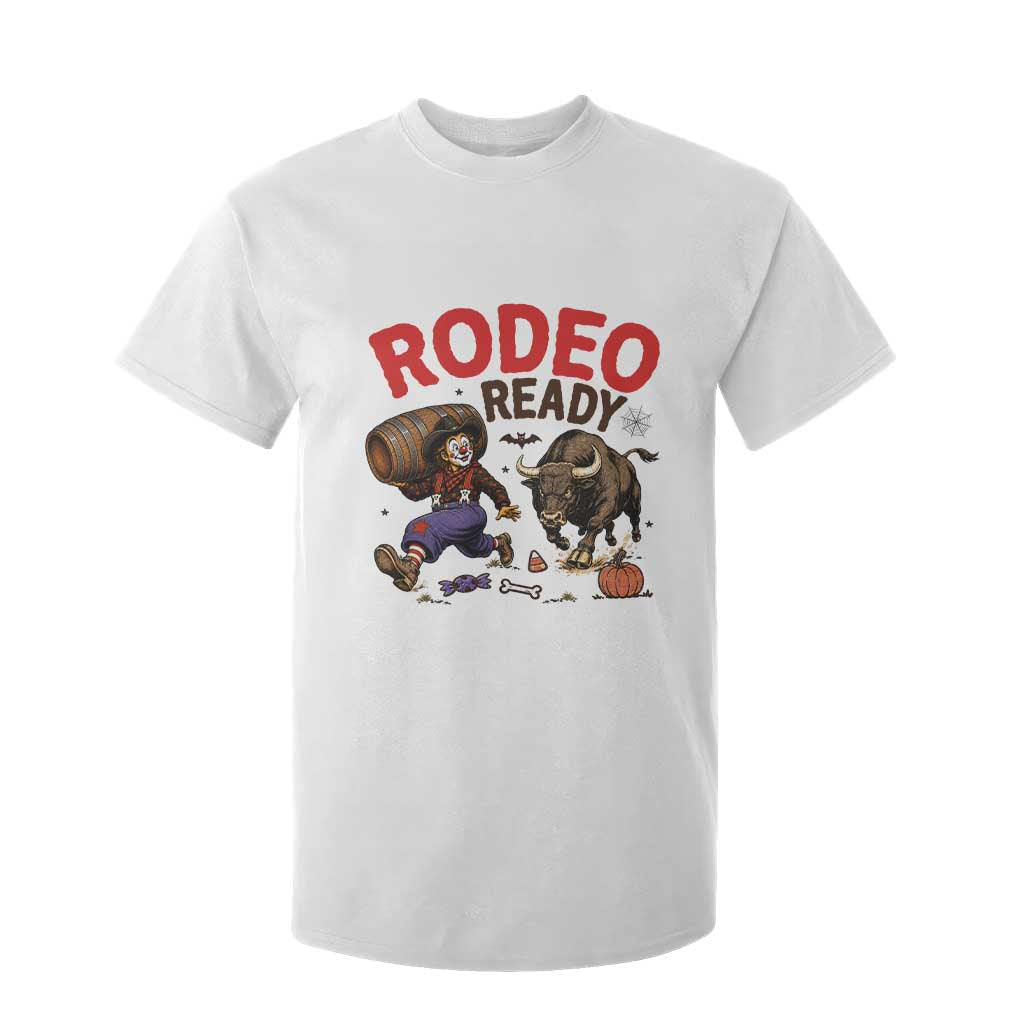 Rodeo Ready Clown Bull Chase Spooky Halloween Gift T Shirt For Kid