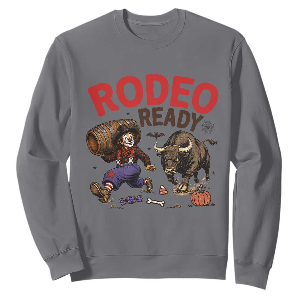 Rodeo Ready Clown Bull Chase Spooky Halloween Gift Sweatshirt