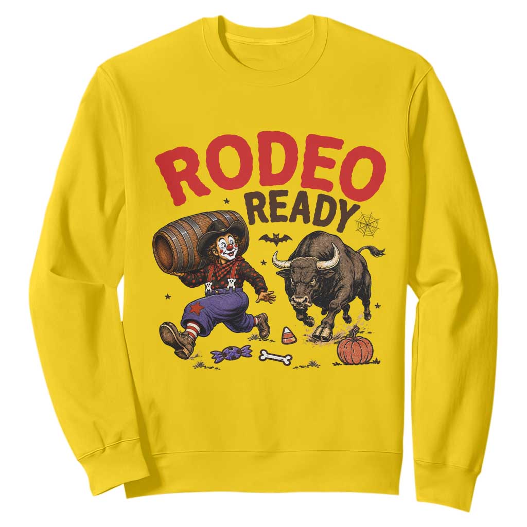 Rodeo Ready Clown Bull Chase Spooky Halloween Gift Sweatshirt