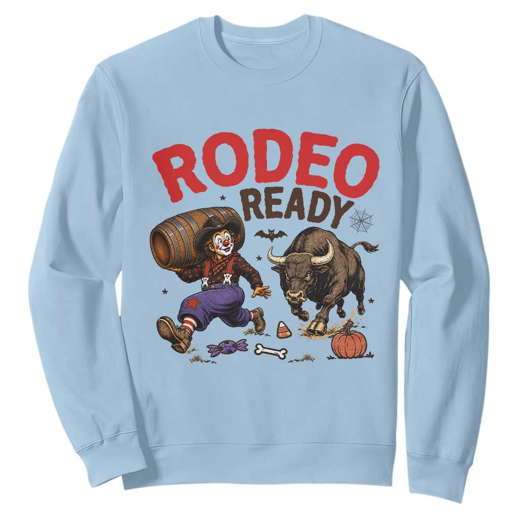Rodeo Ready Clown Bull Chase Spooky Halloween Gift Sweatshirt