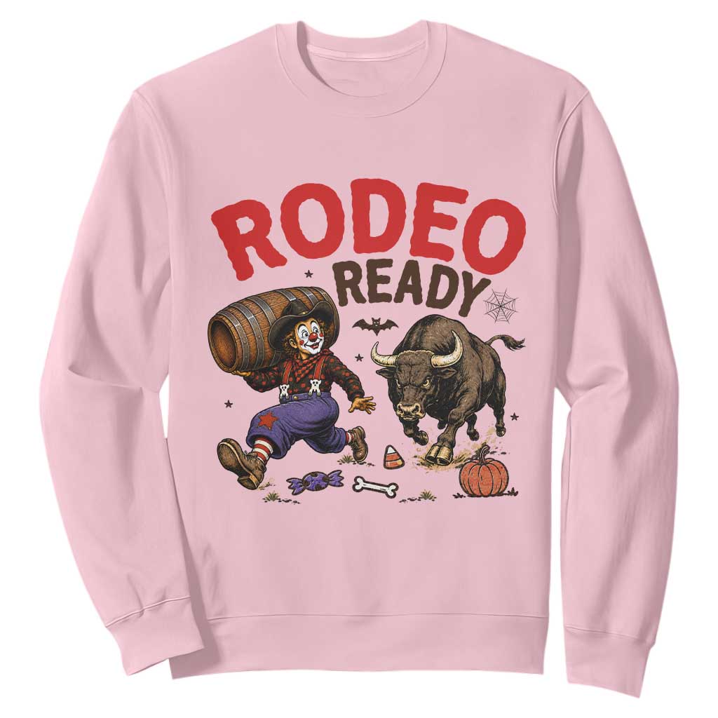 Rodeo Ready Clown Bull Chase Spooky Halloween Gift Sweatshirt