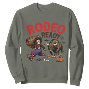 Rodeo Ready Clown Bull Chase Spooky Halloween Gift Sweatshirt