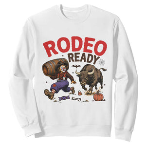 Rodeo Ready Clown Bull Chase Spooky Halloween Gift Sweatshirt