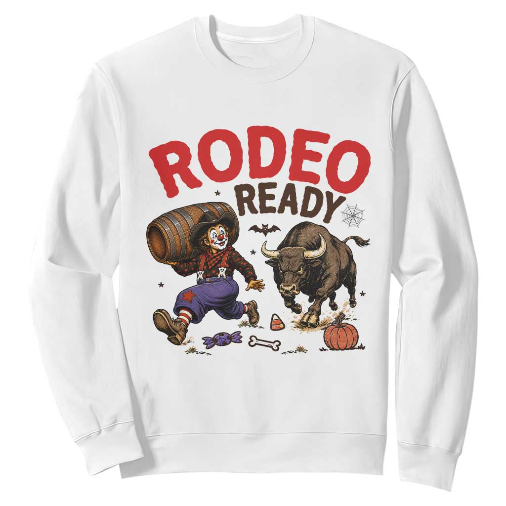 Rodeo Ready Clown Bull Chase Spooky Halloween Gift Sweatshirt
