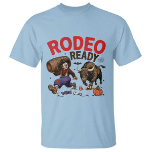 Rodeo Ready Clown Bull Chase Spooky Halloween Gift T Shirt