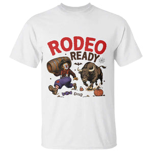 Rodeo Ready Clown Bull Chase Spooky Halloween Gift T Shirt